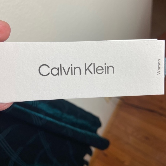 Calvin Klein Velvet Midi Dress with Burnout Plaid Design – Size 18W (NWT) - Picture 10 of 11